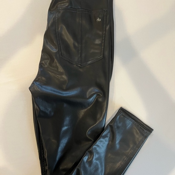 Rag & Bone Black Faux Leather Skinny Pants